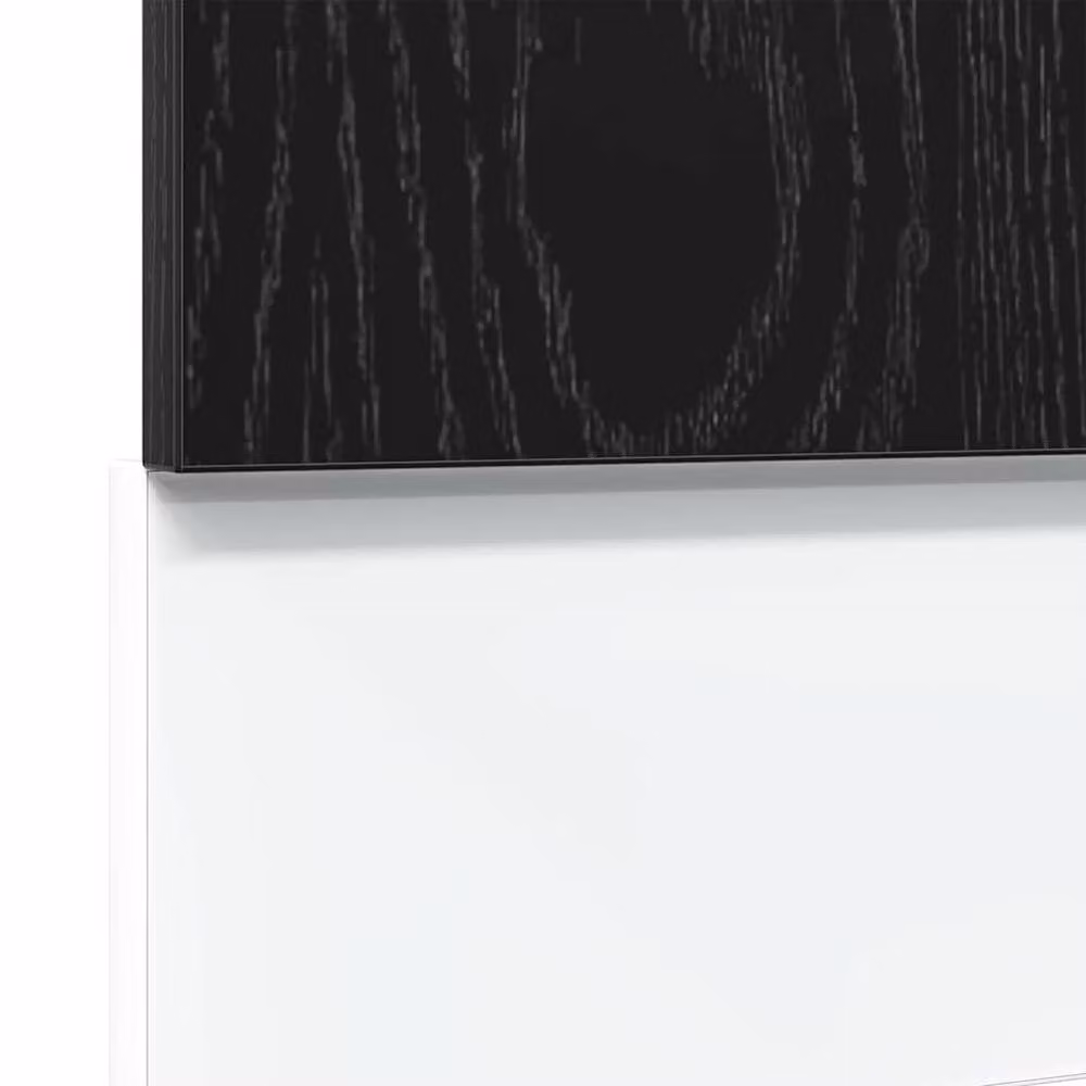 Berkfield Home Modern Dishwasher Panel Lyon Black Oak, W: 60 cm, D: 1.5 cm, H: 67 cm – 4