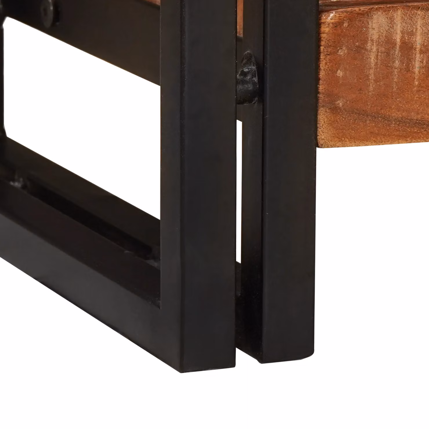 Berkfield Home Multicolour Industrial Console Table in Solid Reclaimed Wood, W/D/H: 90 x 33 x 75 cm – 5