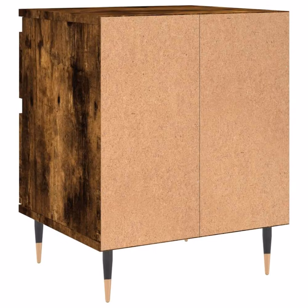 Berkfield Home Modern Bedside Cabinet in Smoked Oak Brown, W: 40 cm, D: 35 cm, H: 50 cm – 6