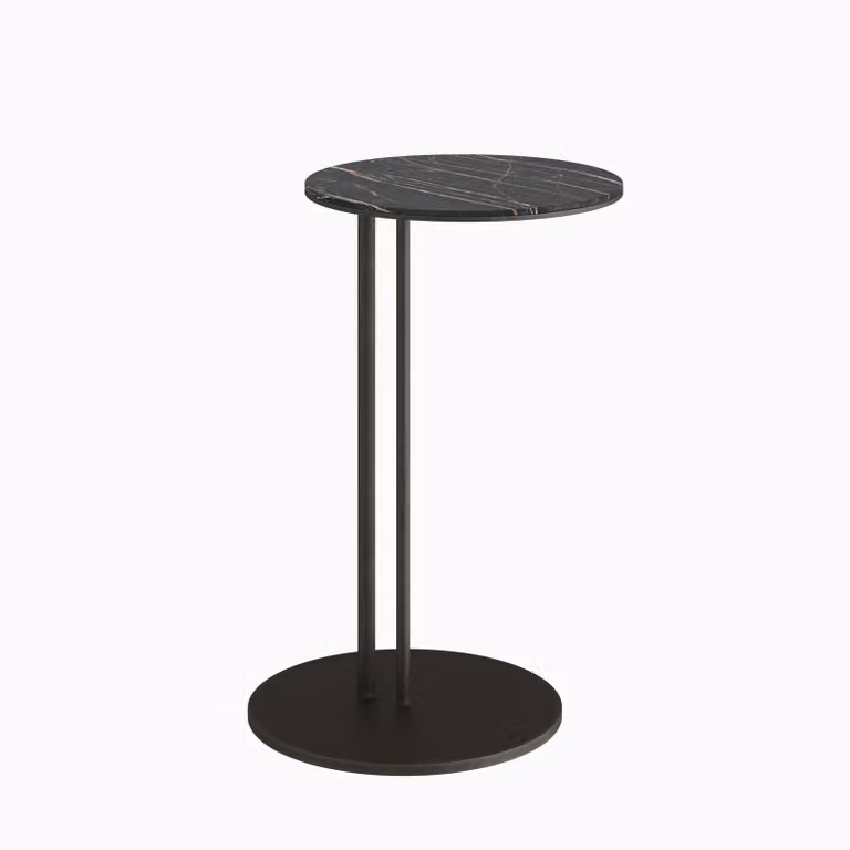 Dome Deco TRENTO M Side Table with Black Marble Top