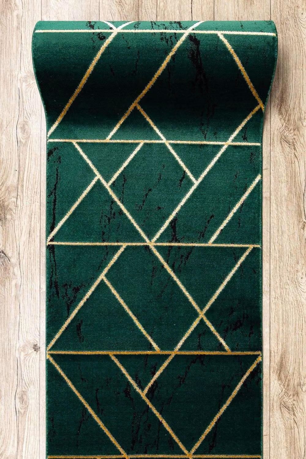 RugsX Exclusive Emerald Green Geometric Runner, W: 80 cm, L: 200 cm – 5