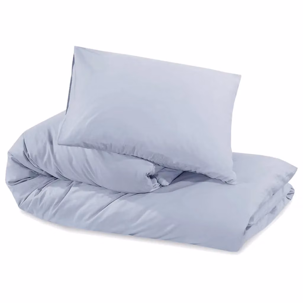 Berkfield Home Grey Cotton Duvet Cover and Pillowcase Set, W: 260 cm, D: 220 cm – 2
