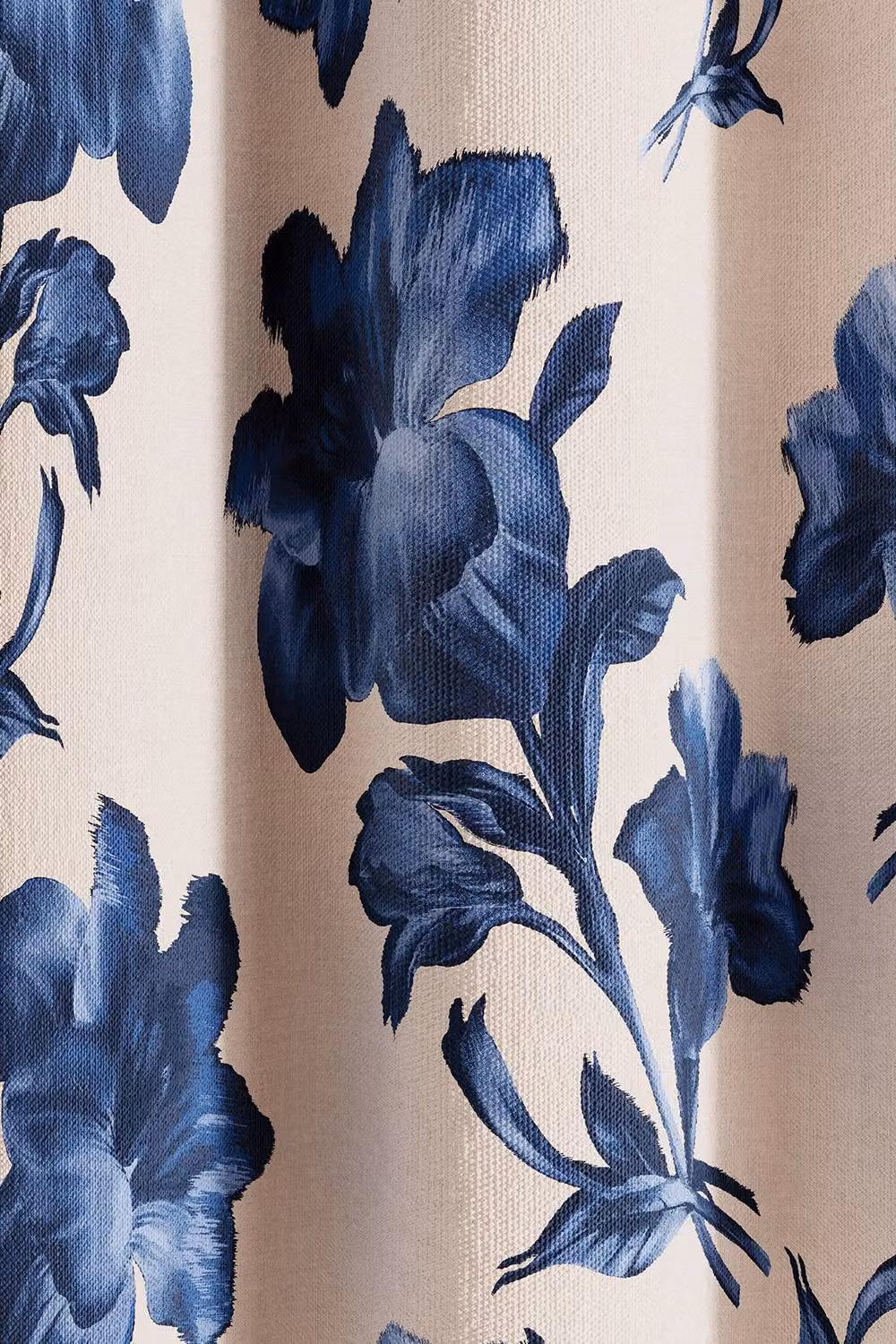 Ted Baker Midnight Floral Blue and Silver Eyelet Curtains, Width: 228.6 cm, Drop: 228.6 cm – 5