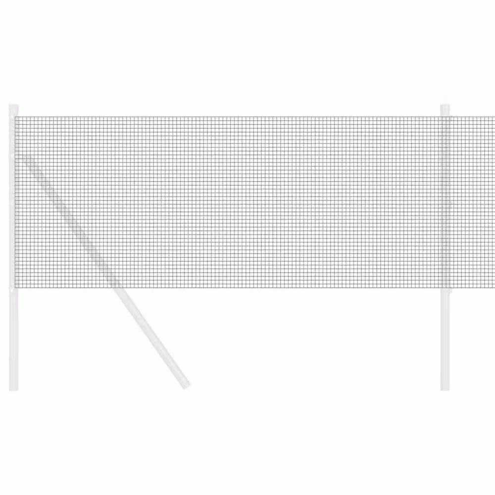 Berkfield Home PVC-Coated Welded Wire Steel Fence in Dark Grey, H: 0.5 m x W: 50 m – 3