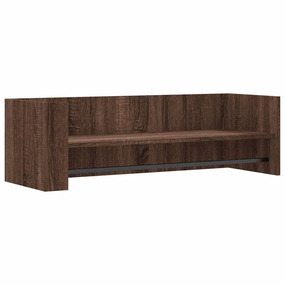 Berkfield Home Wall Mounted Shelf in Brown Oak, W/D/H: 100 x 35 x 30.5 cm – 3