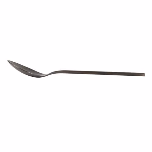 Argon Tableware Stainless Steel Dessert Spoons, Matte Black, Pack of 8 – 3