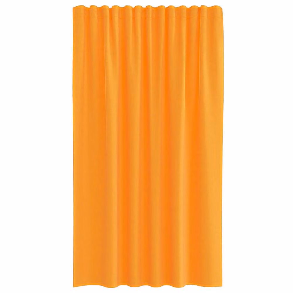 Berkfield Home Orange Voile Fabric Curtains with Rod Pockets, 2 Pack – 2