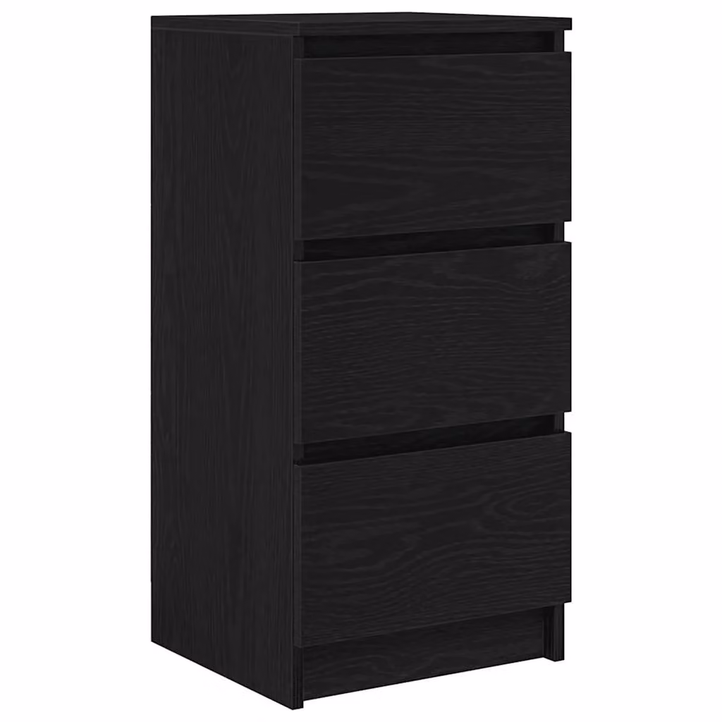 Berkfield Home Black Oak Sideboard, W/D/H: 37.5 x 35 x 76 cm – 2