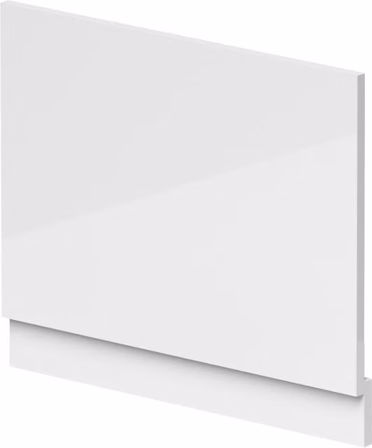 Balterley Waterproof Straight Shower Bath End Panel in Gloss White, Width: 70 cm