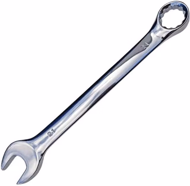 NESTLUNE Combination Spanner Wrench Metric Ring Open Ended, Silver, W/D/H: 400 x 400 x 21 mm