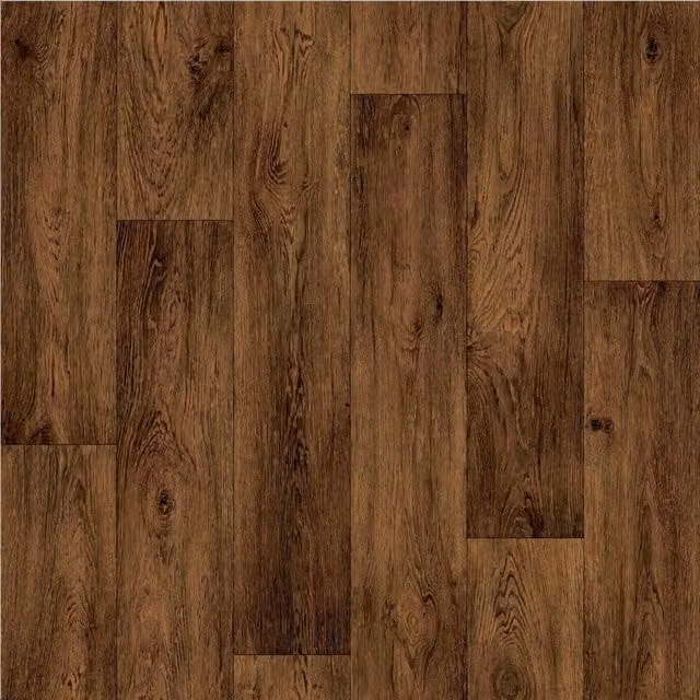 Sirius Brown Wood Effect Vinyl Flooring Sheet with 2.6mm Textile Backing, W: 200 cm, L: 400 cm