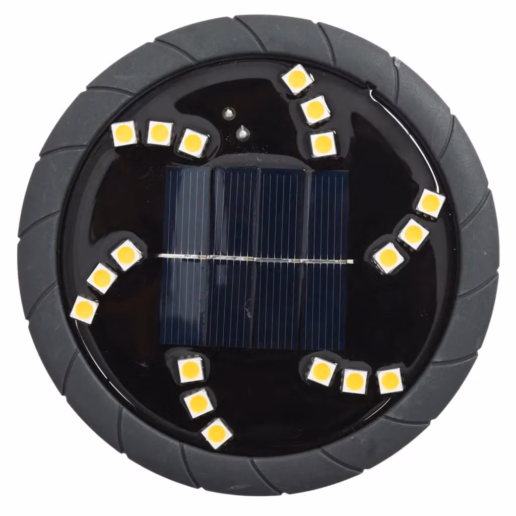Berkfield Home Solar Ground Lights with Ground Spikes, 12 Pack, Warm White, Black – 3