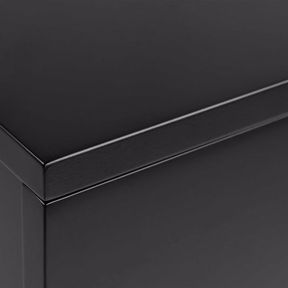 Wyld Haus Rome Matt Black Wall Mounted Bedside Table with 2 Drawers – 4