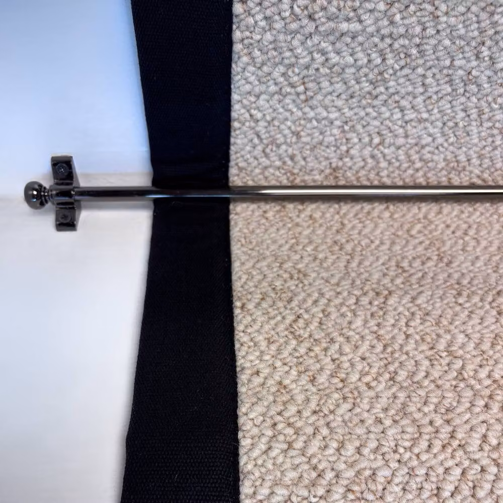 RainbowHome Keswick Cream Fleck Weave Stair Runner with Black Cotton Border in Beige, W: 50 cm, L: 650 cm – 2