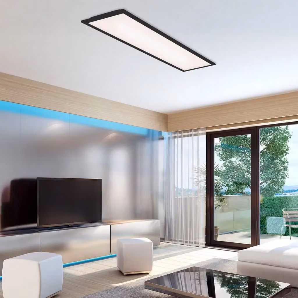 Briloner 22W LED Ceiling Panel, White/Black, L 100 x W 25 x H 6 cm – 3