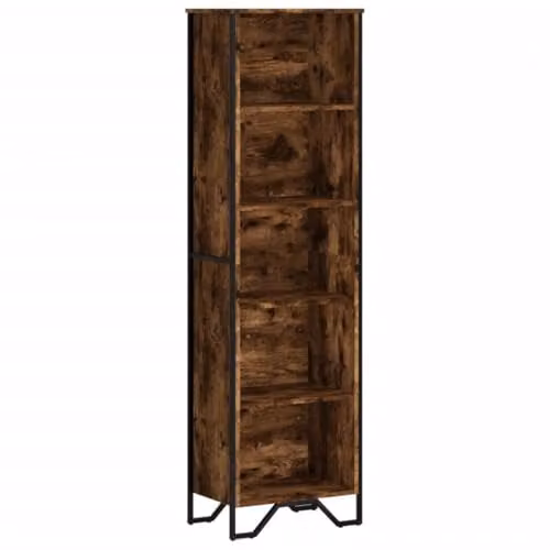 vidaXL Modern Freestanding Bookcase in Brown Oak, W/D/H: 50 x 31 x 169 cm – 1