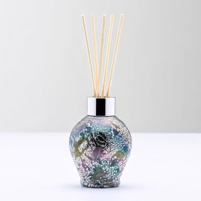 Sienna Glass Classic Floral Reed Diffuser in Silver and Multicolour