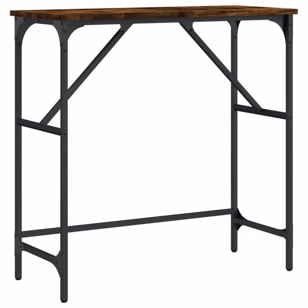 Berkfield Home Decorative Console Table in Smoked Oak Brown, W/D/H: 75 x 32 x 75 cm – 2