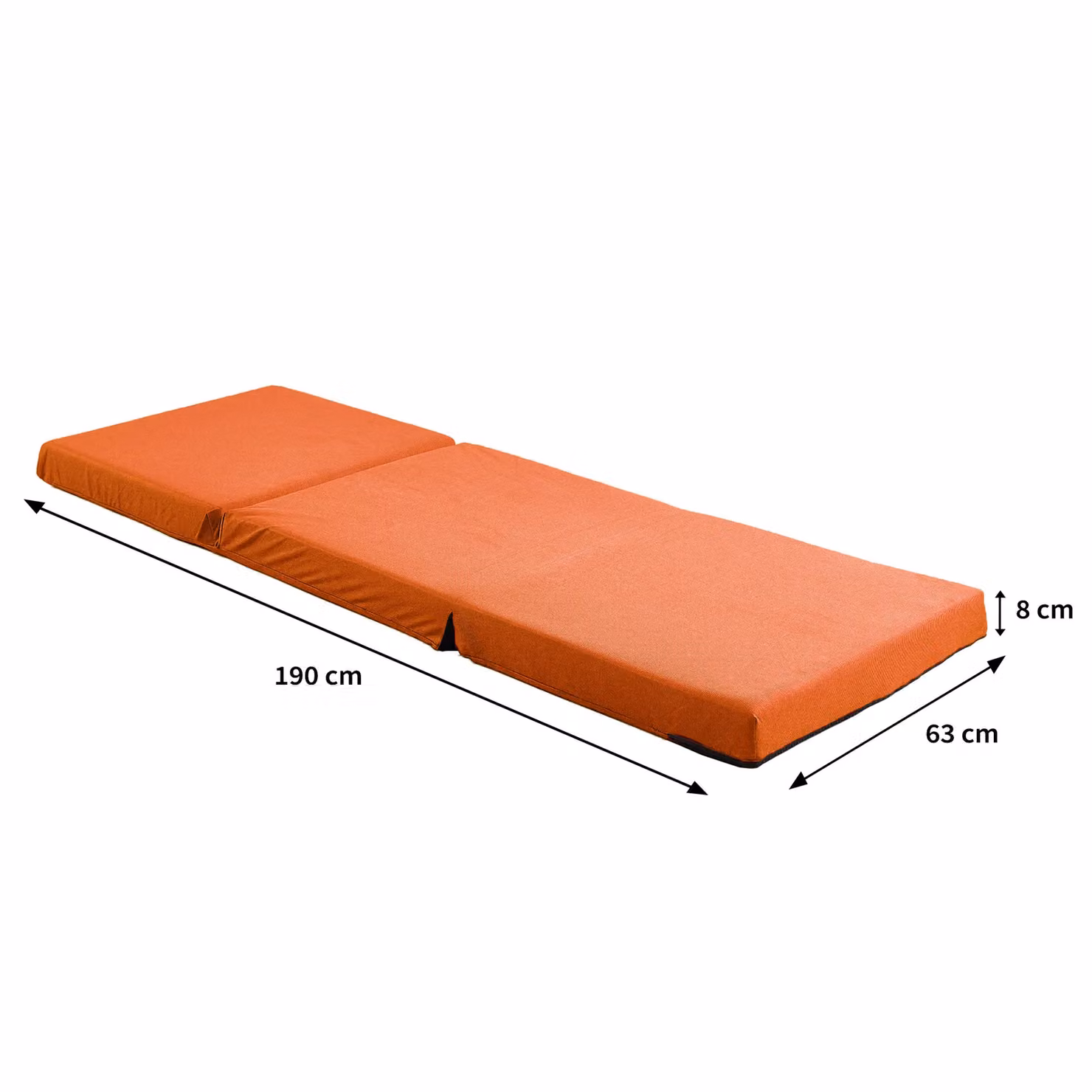 Rest Relax Badenia Visco Therapy Folding Z Bed Futon Mattress, Small Single, Pink and Orange, Depth: 8 cm – 2