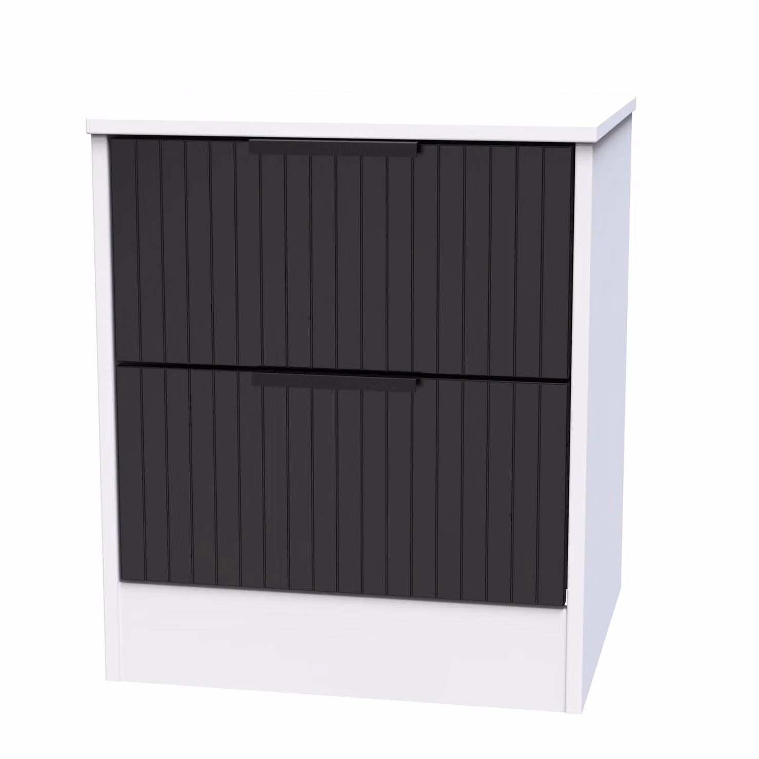 2 U Denver 2 Drawer Bedside Cabinet in Black – 2