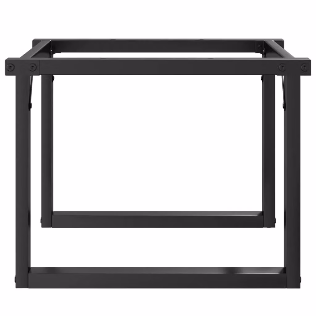 Berkfield Home O-Frame Coffee Table Legs in Black Steel, W: 60 cm, D: 50 cm, H: 38 cm – 2
