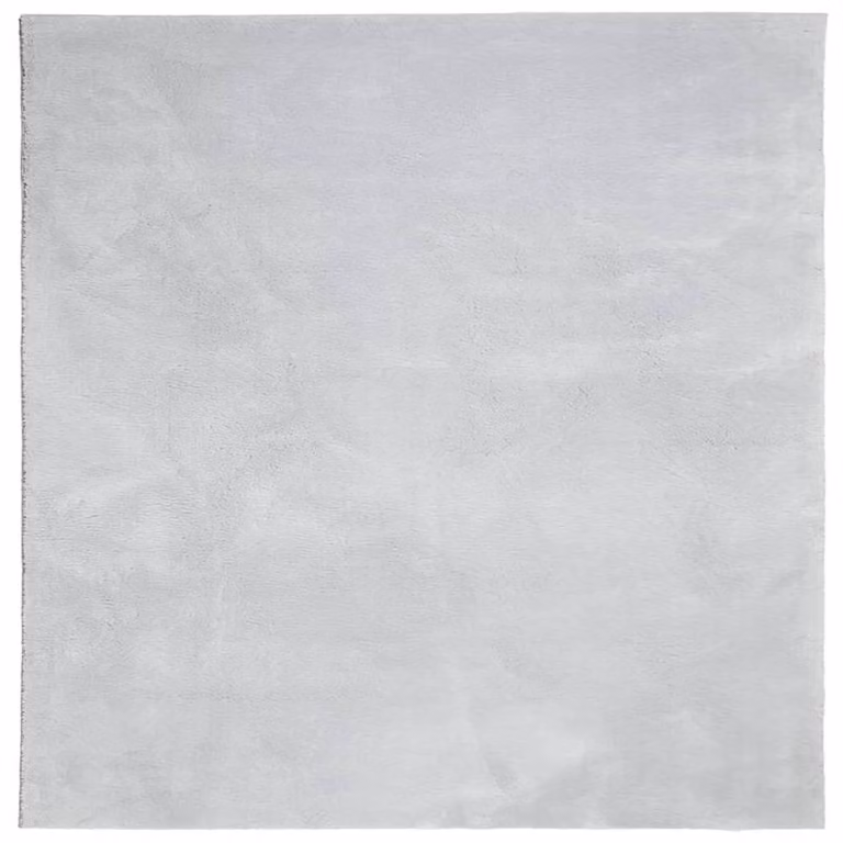 Berkfield Home HUARTE Grey Short Pile Washable Non-Slip Rug, W x D: 200 x 200 cm
