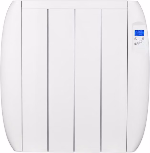 Mylek White Ceramic Fan Panel Heater with Thermostat and Timer, W/D/H: 57 x 57 x 57 cm