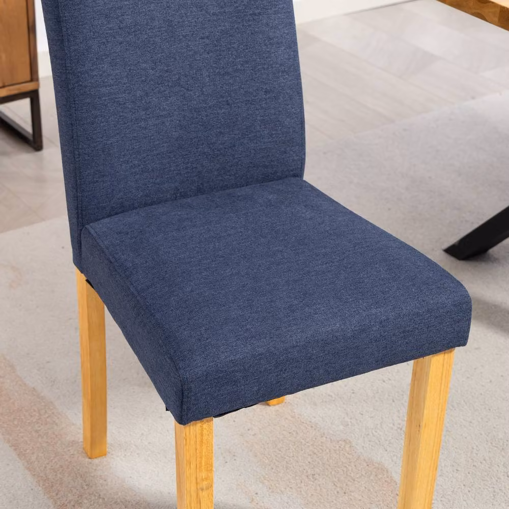 Artemis Home Almont Blue Fabric and Wood Dining Chairs, Set of 2 – 2