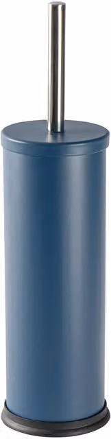 Harbour Housewares Matte Blue Stainless Steel Toilet Brush and Holder Set with Non-Slip Base – 6