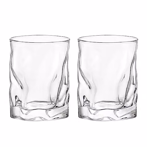 Bormioli Rocco Sorgente Whisky Tumbler Glasses, Pack of 2, Transparent, 420ml