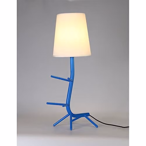 Netlighting Mantra Centipede Table Lamp with Fabric Shade, Blue and White, E27 – 2