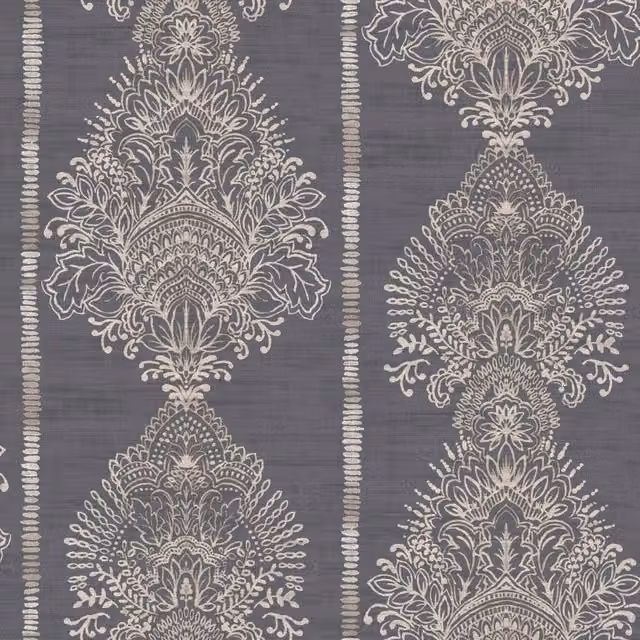 Arthouse Silk Road Ethnic Wallpaper in Grey and Black