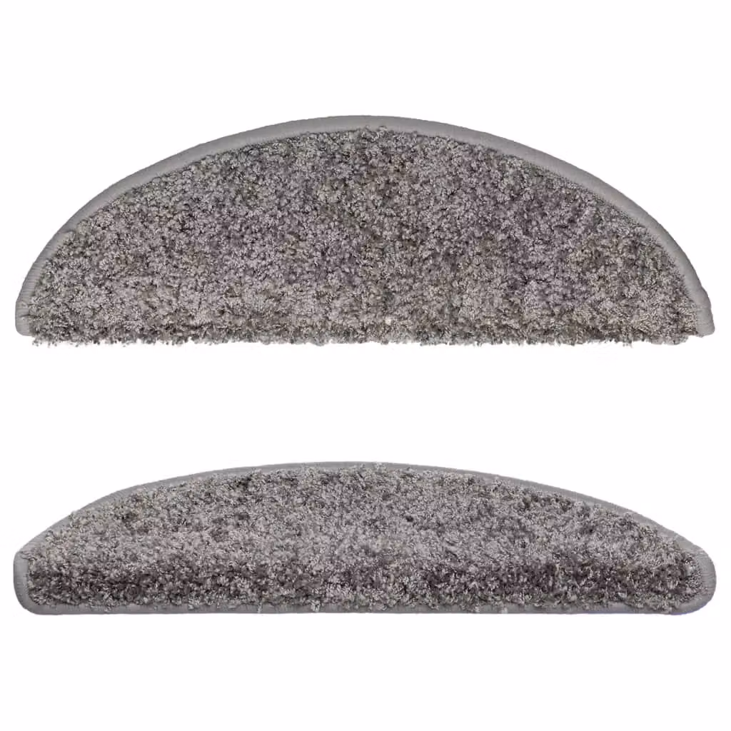Berkfield Home Self-Adhesive Non-Slip Stair Mats, 10 Pack, Grey, W: 56 cm, D: 30 cm, H: 3 cm – 3