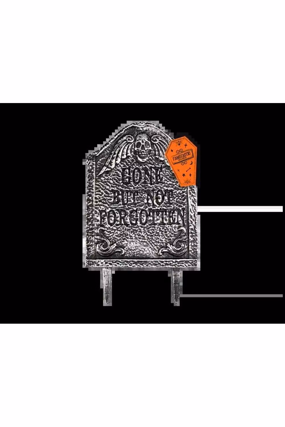 KDMD 6 Pack Black and Grey Plastic Tombstone Garden Stakes for Halloween Parties – 2