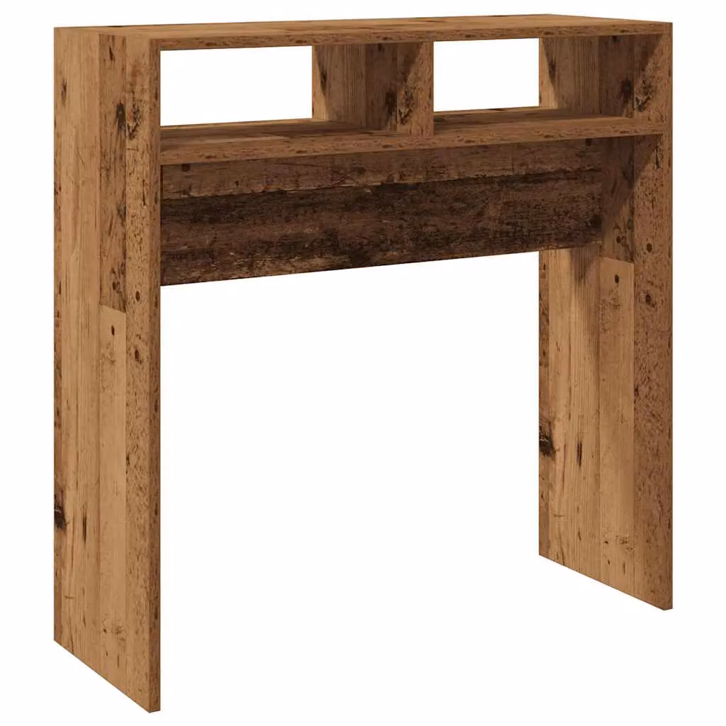 Berkfield Home Rustic Old Wood Console Table in Brown, W: 78 cm, D: 30 cm, H: 80 cm – 2