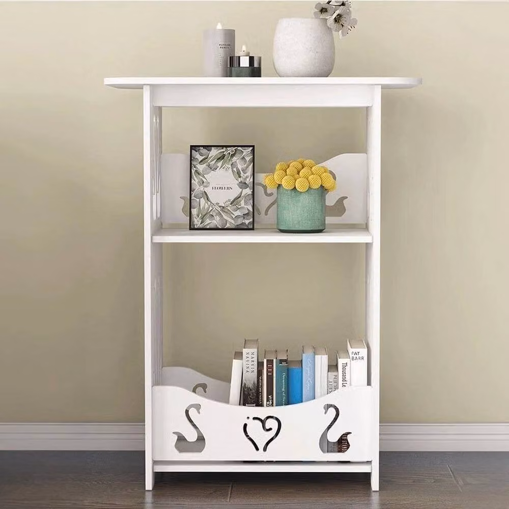 PAWNORA 3-Tier Modern Side Table in White – 2