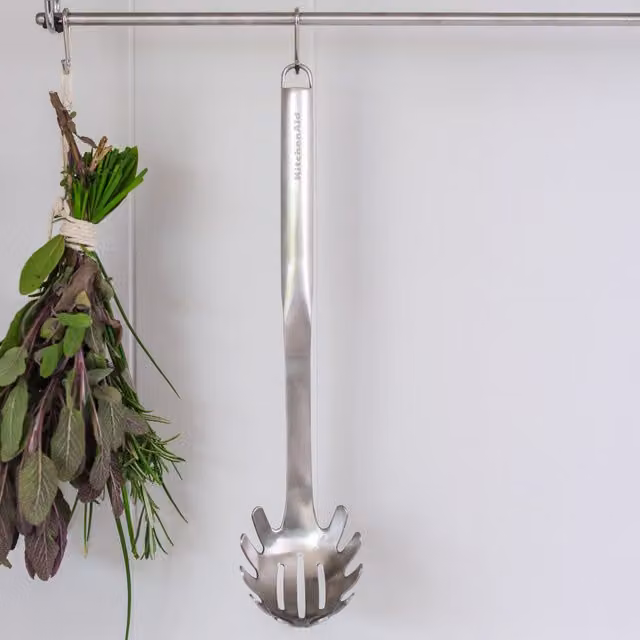 KitchenAid Stainless Steel Pasta Fork in Silver
