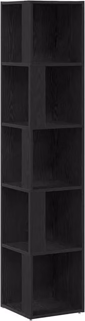 Berkfield Home Corner Cabinet in Black Oak, W/D/H: 33 x 33 x 164.5 cm – 1