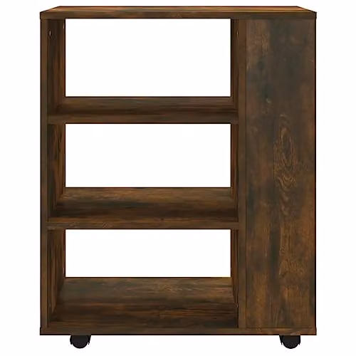 vidaXL Rolling Cabinet in Smoked Oak, Brown, W/D/H: 60 x 35 x 75 cm – 5