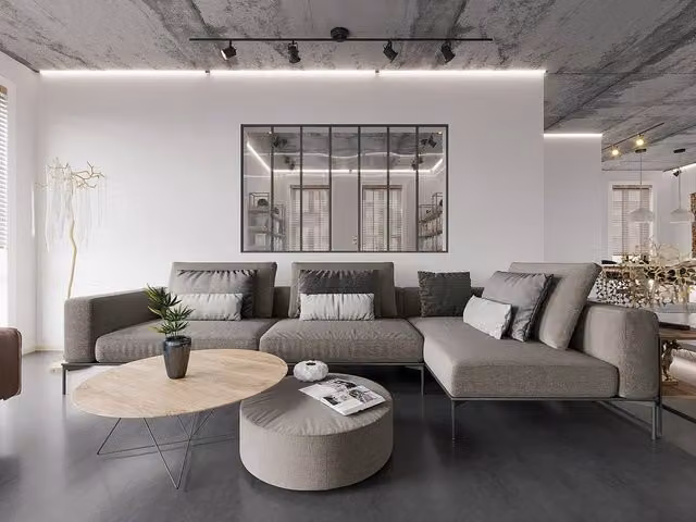 Vente-unique Powder-Coated Aluminium and Glass Partition, Black