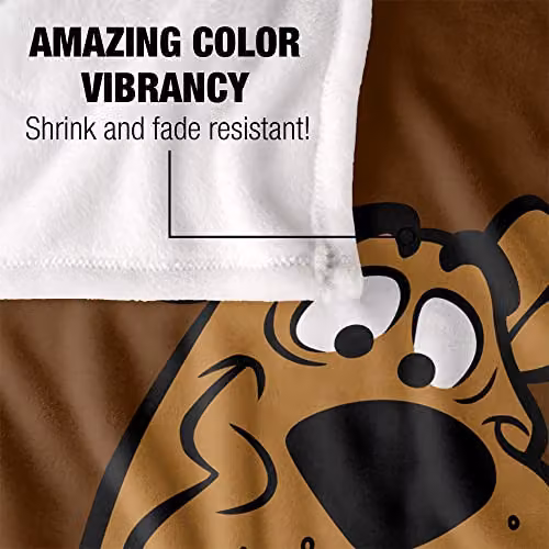 LOGOVISION Scooby Doo Officially Licensed Super Soft Fleece Throw Blanket, Multicolour and White, W: 152 cm, D: 127 cm – 3