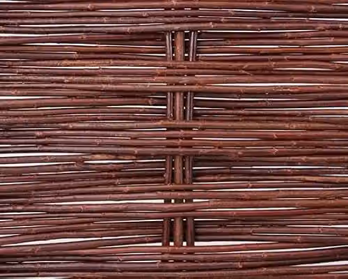 Primrose Premium Handwoven Willow Hurdle Fence Panel, Brown, W/H: 137 x 180 cm – 2