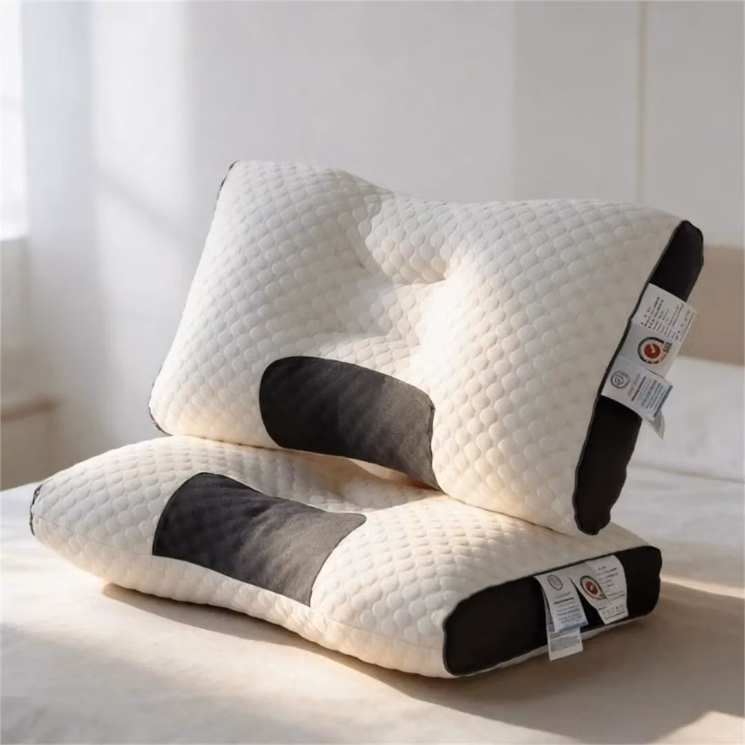 Hinsinc 2-Pack Orthopaedic Cervical Neck and Shoulder Pain Relief Pillows in Milk White – 5