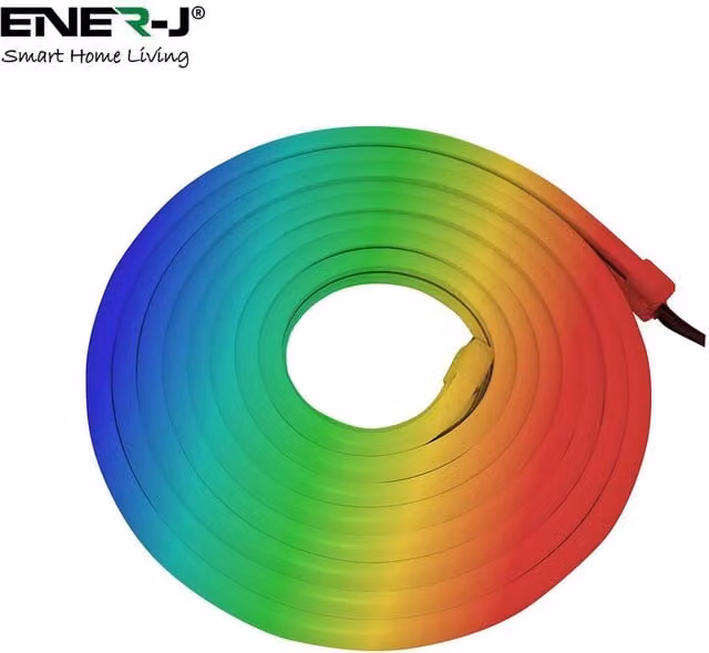 ENER-J Smart WiFi RGB LED Neon Flex Kit, 3m, White