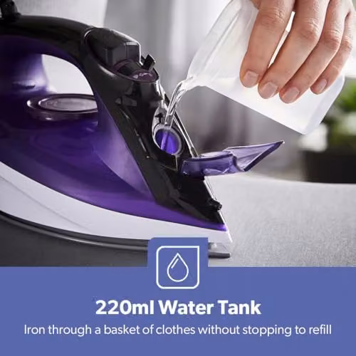 GEEPAS 2400W Steam Iron with Anti-Calc Function in Purple – 6