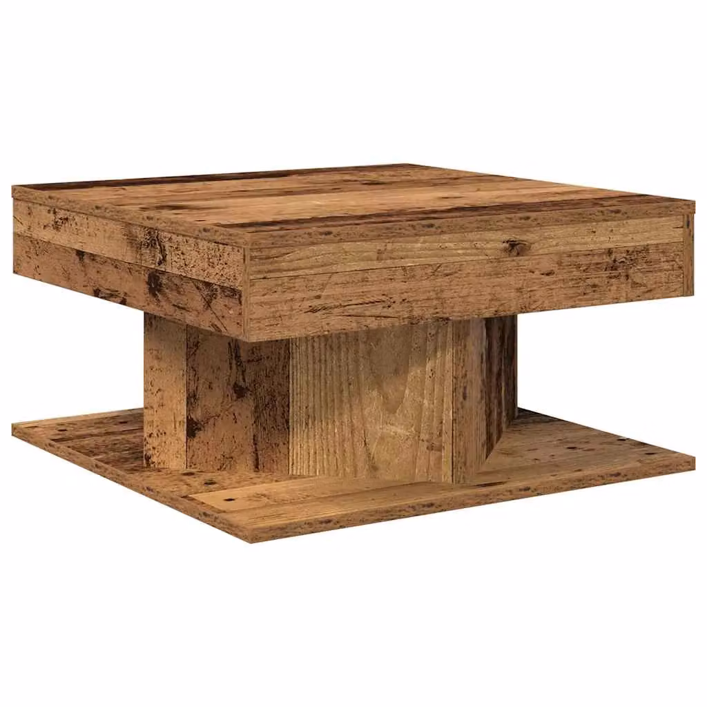 Berkfield Home Rustic Brown Square Coffee Table with Lift Mechanism, W/D/H: 55 x 55 x 30 cm – 2