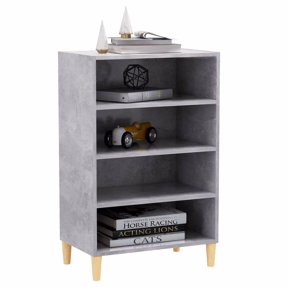 Berkfield Home Modern Sideboard in Concrete Grey, W/D/H: 57 x 35 x 90 cm – 3