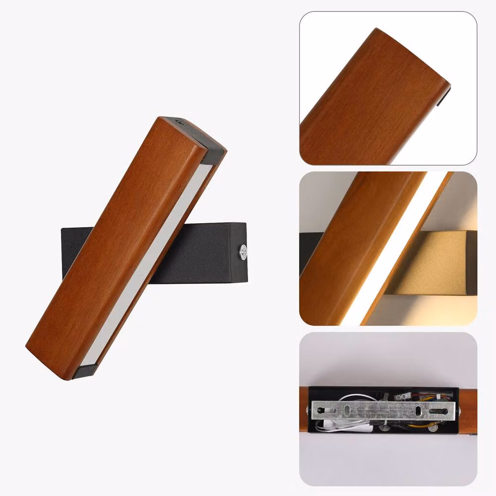 Pheashine Modern Adjustable LED Wall Light in Brown and Black with 3000K Warm White Lighting – 2