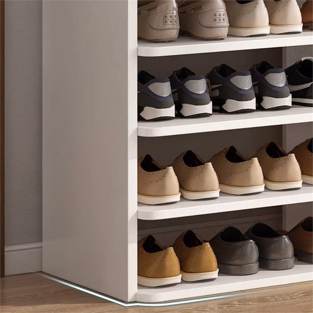 EONLION 6-Tier Wooden Shoe Cabinet in White, Width: 100 cm, Height: 88 cm – 3