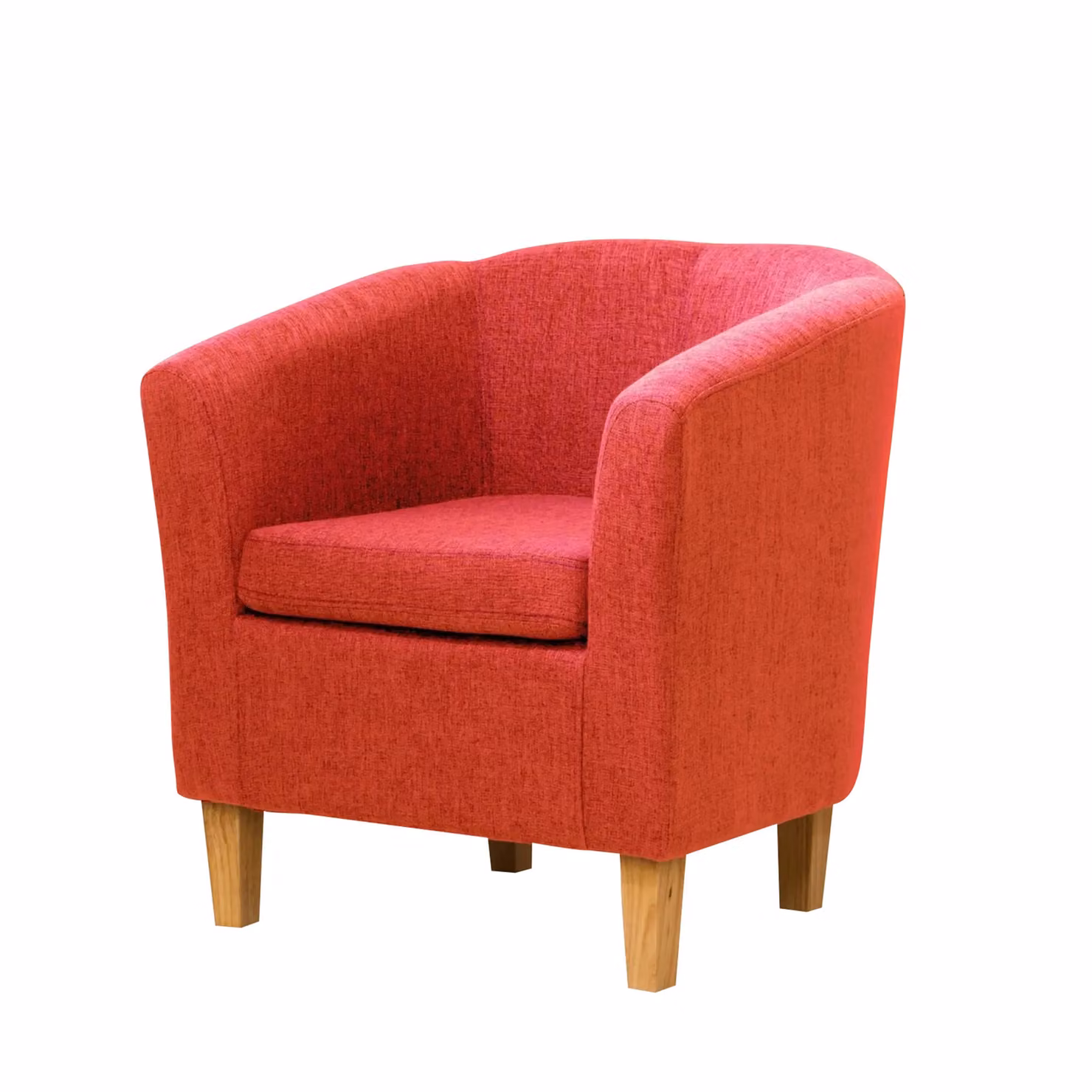 Artemis Home Alderwood Red Fabric Tub Armchair with Solid Wood Frame, Width: 68 cm – 2